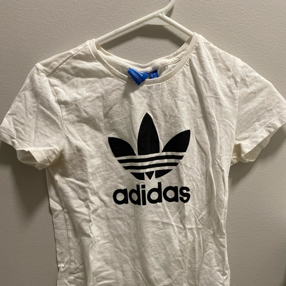 White adidas logo top